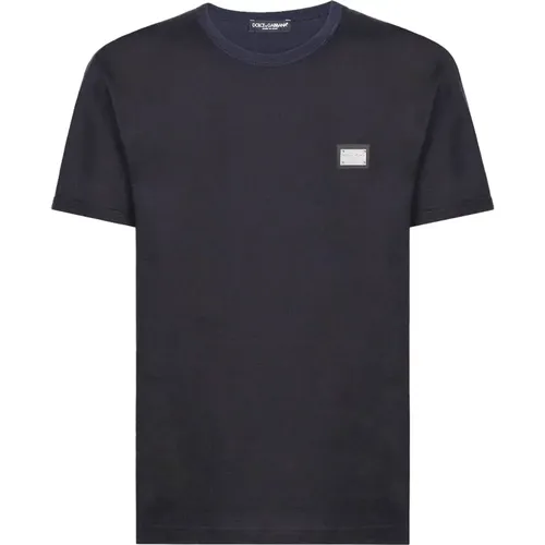 Casual Baumwoll T-Shirt , Herren, Größe: XL - Dolce & Gabbana - Modalova