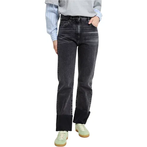 Gerades Jeans , Damen, Größe: W26 - Semicouture - Modalova