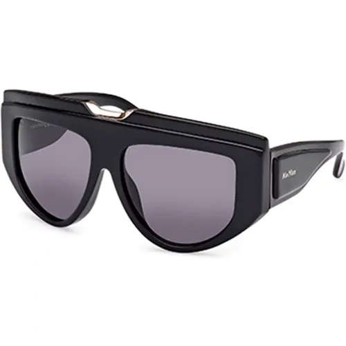 Stilvolle Sonnenbrille in Schwarz und Grau,Stilvolle Havana Braune Sonnenbrille - Max Mara - Modalova