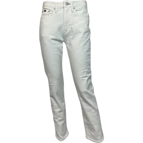 Slim Fit Weiße Damen Jeans Stretch , Herren, Größe: W24 L28 - Denham - Modalova