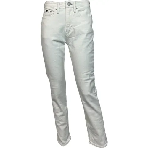 Slim Fit Weiße Damen Jeans Stretch , Herren, Größe: W30 L28 - Denham - Modalova