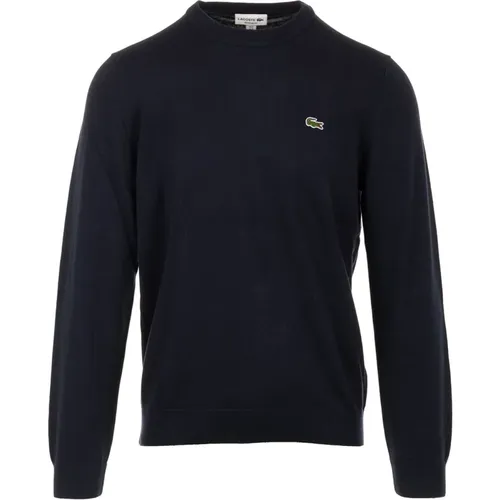 Blaue Pullovers Sweaters , Herren, Größe: XL - Lacoste - Modalova