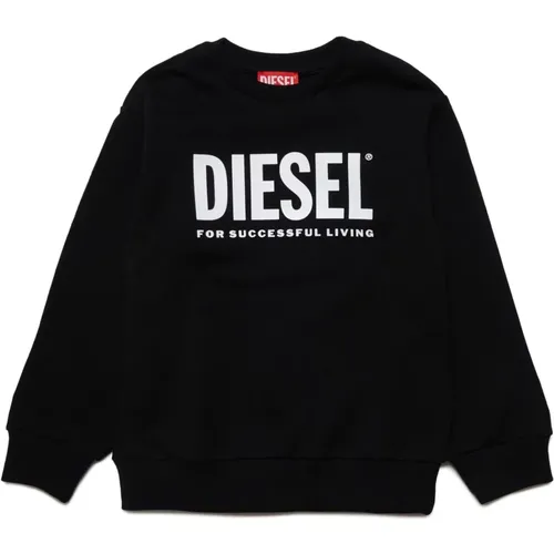 Baumwoll-Crew-Neck-Sweatshirt mit Logo - Diesel - Modalova
