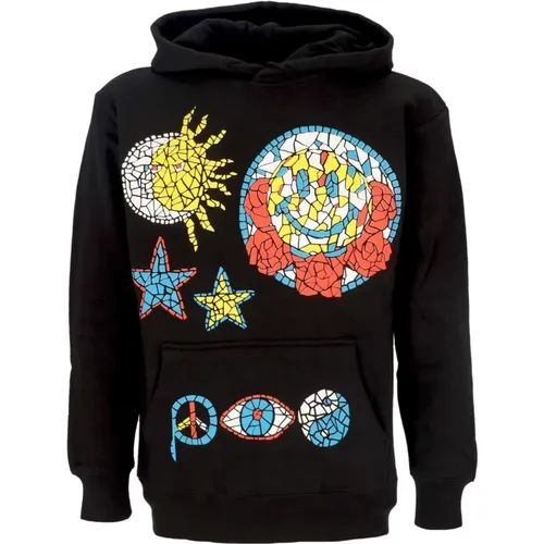 Hoodies, male, , Size: S Smiley Mosaic Hoodie Mens Hoodie - Market - Modalova