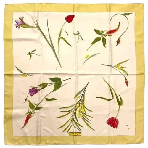 Pre-owned Silk scarves , female, Sizes: ONE SIZE - Salvatore Ferragamo Pre-owned - Modalova