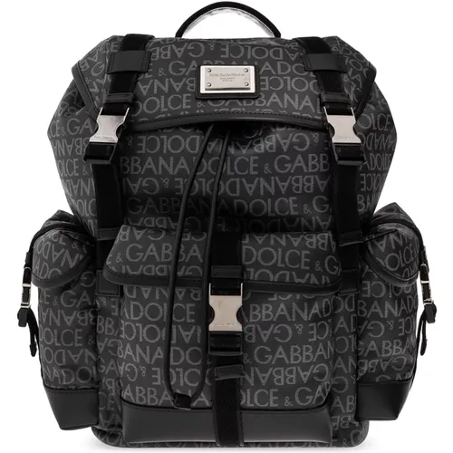 Monogrammed backpack , male, Sizes: ONE SIZE - Dolce & Gabbana - Modalova