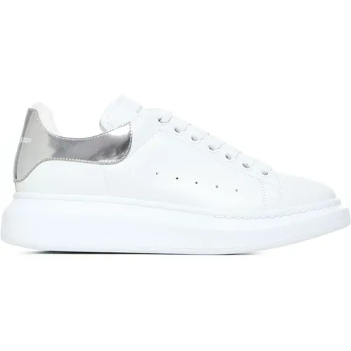 Weiße Oversize-Ledersneakers , Damen, Größe: 36 EU - alexander mcqueen - Modalova