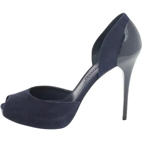 Pre-owned Pumps, female, , Size: 7 1/2 US Pre-owned Suede heels - Ralph Lauren Pre-owned - Modalova