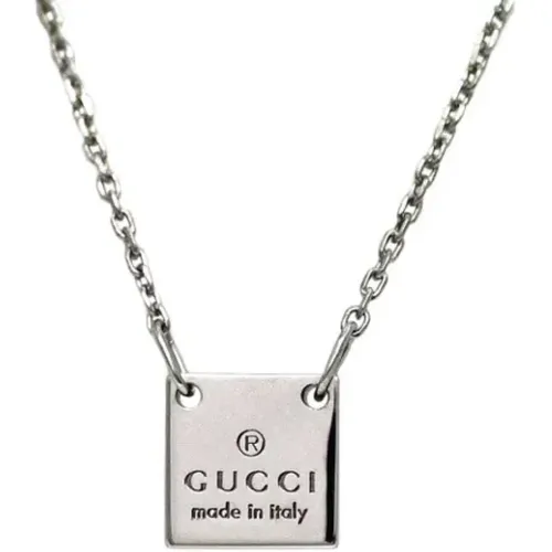 Pre-owned Silver necklaces , female, Sizes: ONE SIZE - Gucci Vintage - Modalova