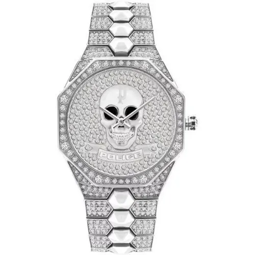 Watches, female, , Size: ONE SIZE Fashionable Analog Watch with Rhinestone Face - Police - Modalova