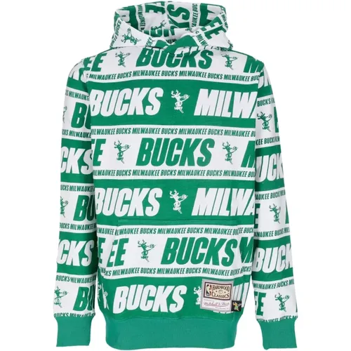 Hoodies, male, , Size: XL NBA Teamwrap Hardwood Classics Hoodie - Mitchell & Ness - Modalova