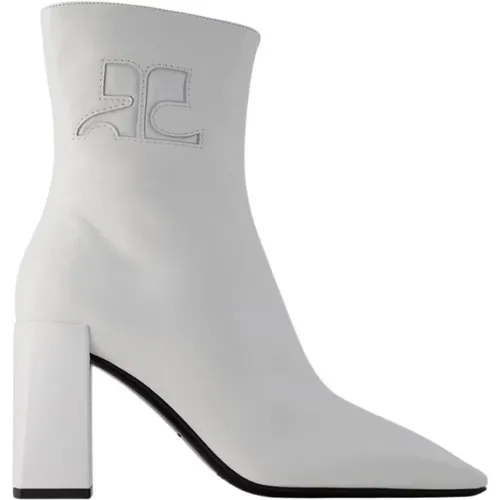 Weiße Leder Stiefeletten,Heeled Boots,Pumps - Courrèges - Modalova