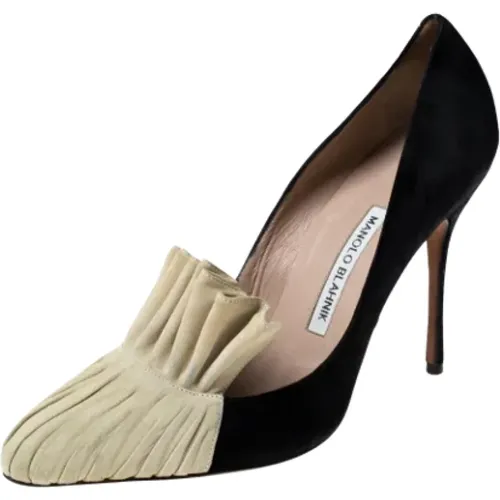 Pre-owned Suede heels , female, Sizes: 6 1/2 UK - Manolo Blahnik Pre-owned - Modalova