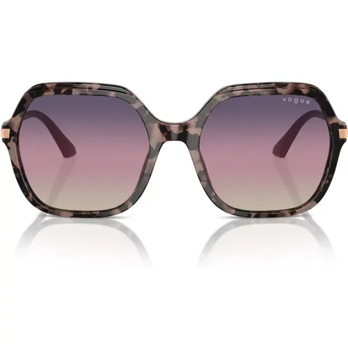 Chic Sunglasses in Pink Tortoiseshell , female, Sizes: 56 MM - Vogue - Modalova