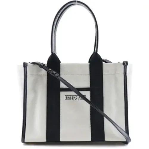 Pre-owned Tote Bags, female, , Size: ONE SIZE Pre-owned Canvas Balenciaga Tote - Balenciaga Vintage - Modalova