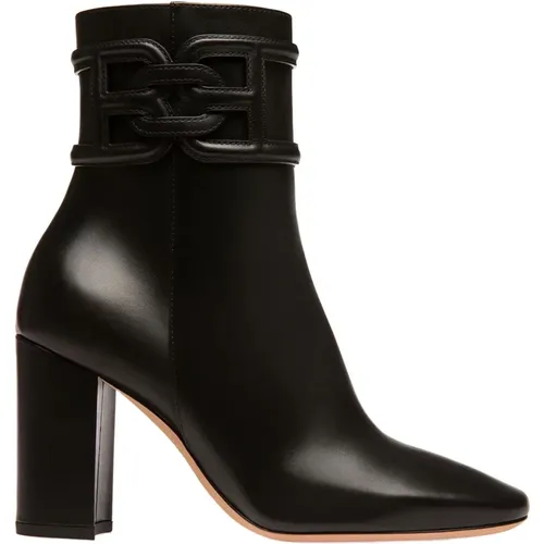 Logo Ankle Boots Leather Heels , female, Sizes: 3 1/2 UK, 2 UK, 3 UK - Bally - Modalova