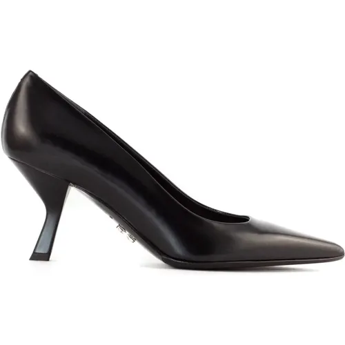 Leather Kendra Pump Heel 7cm , female, Sizes: 4 UK, 3 UK, 5 1/2 UK, 5 UK, 4 1/2 UK, 7 UK - Sergio Levantesi - Modalova