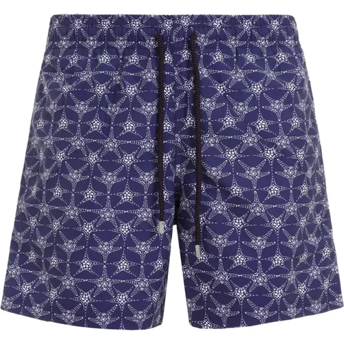 Blue Starfish Swim Shorts , male, Sizes: 2XL, XL - Vilebrequin - Modalova