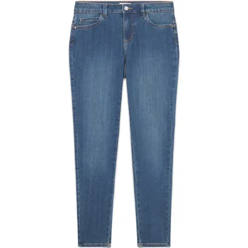 Umweltfreundliche Skinny Jeans mit Schmuckknopf , Damen, Größe: 2XS - Oltre - Modalova