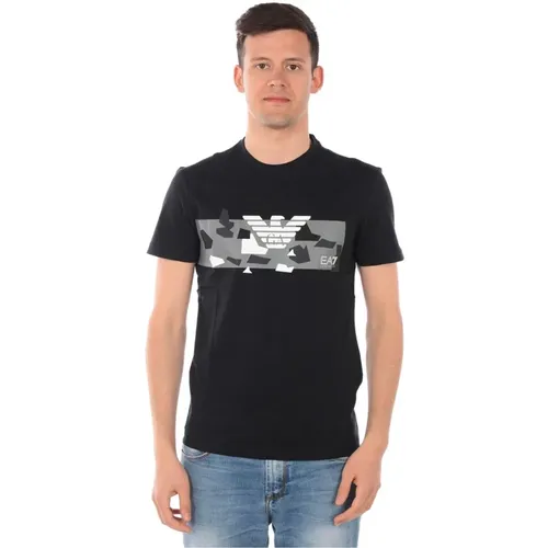 Sweatshirt T-Shirt Kombination , Herren, Größe: L - Emporio Armani EA7 - Modalova