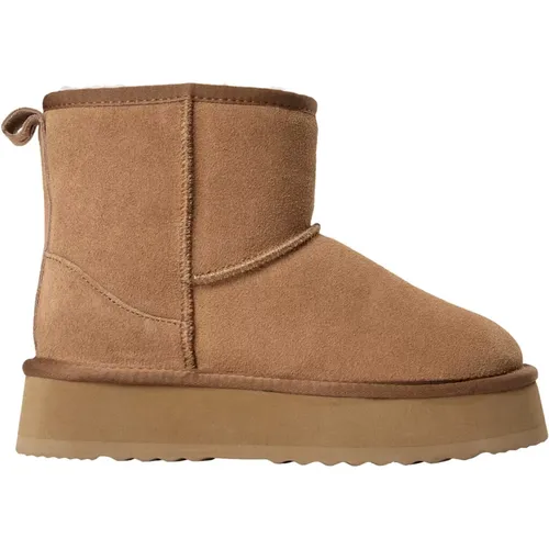 Teddy Boot in Tan Wildleder , Damen, Größe: 36 EU - Sofie Schnoor - Modalova