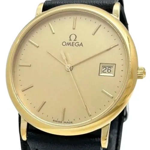 Pre-owned Watches, male, , Size: ONE SIZE Pre-owned De Ville Gold Case Watch - Omega Vintage - Modalova