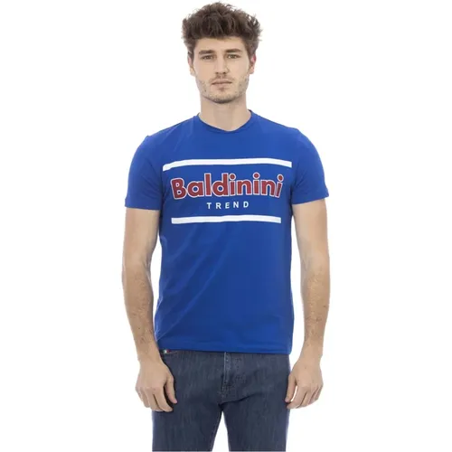 Trendiges Herren T-Shirt mit Logo-Muster , Herren, Größe: XS - Baldinini - Modalova