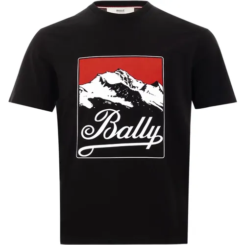 T-Shirts, male, , Size: S Printed Tee - Bally - Modalova