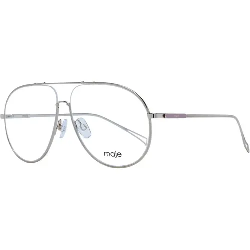 Glasses, female, , Size: ONE SIZE Gold Aviator Optical Frames Women - Maje - Modalova
