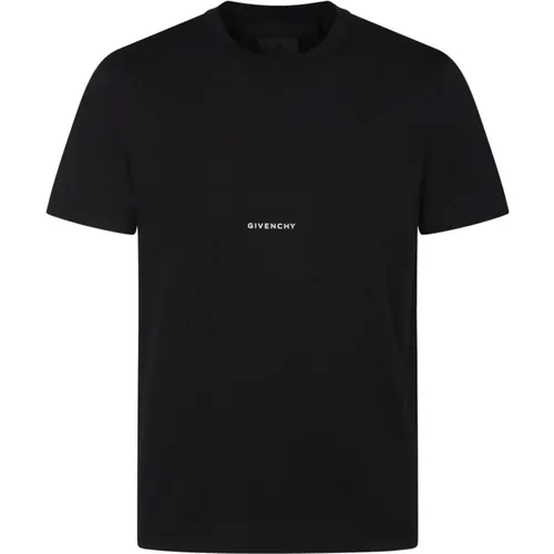 Schwarzes Slim Fit T-Shirt mit Druck , Herren, Größe: M - Givenchy - Modalova