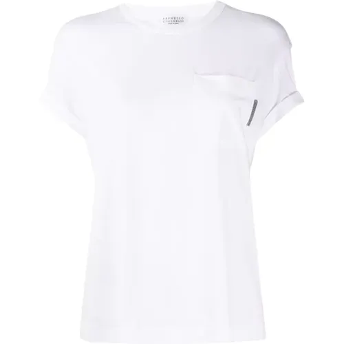 T-Shirts & Polos for Women , female, Sizes: L - BRUNELLO CUCINELLI - Modalova