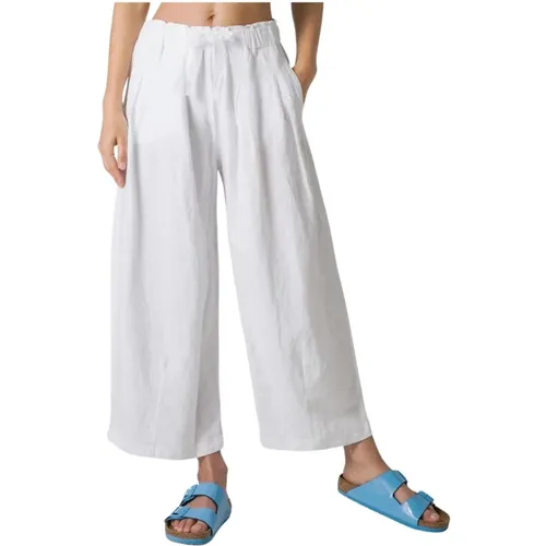 Flame Linen Trousers Comfort Fit , female, Sizes: XS - Deha - Modalova