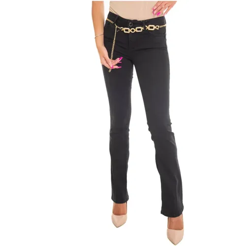 High Waisted Denim Jeans with Belt , female, Sizes: W30, W31 - Liu Jo - Modalova
