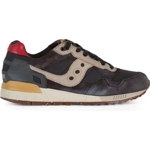 Leather and fabric sneakers Shadow 5000 , male, Sizes: 10 UK, 12 UK, 10 1/2 UK - Saucony - Modalova