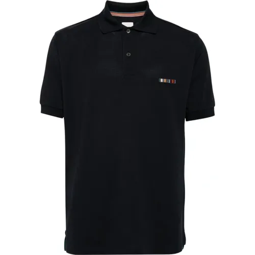 Multi Stripe Embroidery Polo Shirt Navy , male, Sizes: S - Paul Smith - Modalova