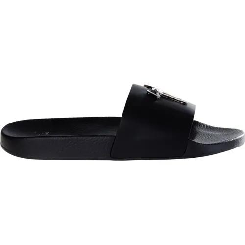 Sliders, female, , Size: 6 US Leather Sliders - giuseppe zanotti - Modalova