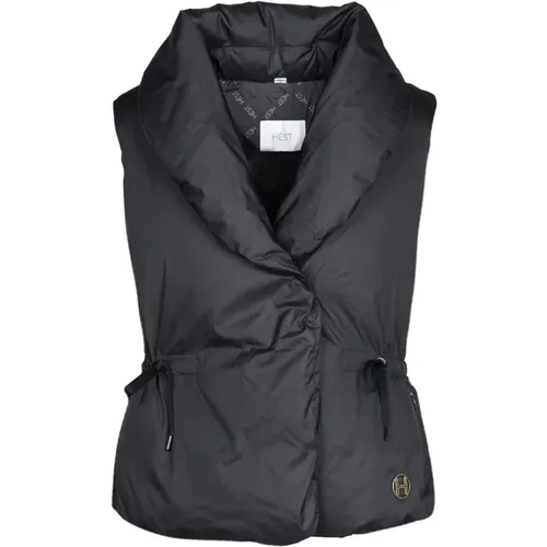 HÉST, Vests, female, , Size: XS Quilted Down Vest in Jet - Hést - Modalova