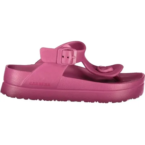 Rosa Polyethylen Sandalen mit Knöchelschnalle , Damen, Größe: 40 EU - Carrera - Modalova