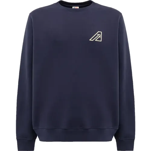 Icon Crew Neck Sweatsirt Navy , male, Sizes: XL, S - Autry - Modalova