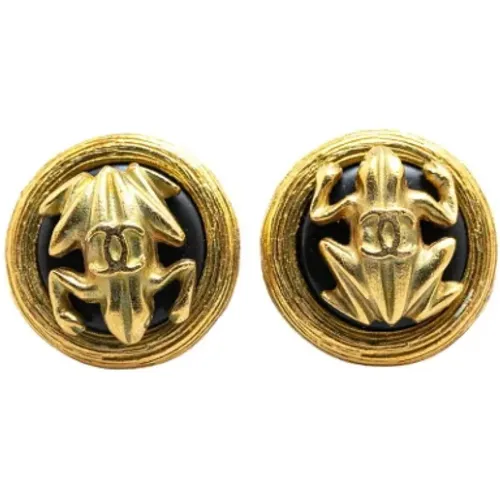 Pre-owned Jewellery, female, , Size: ONE SIZE Pre-owned Metal earrings - Chanel Vintage - Modalova