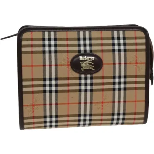 Pre-owned Clutches, female, , Size: ONE SIZE Pre-owned Canvas clutches - Burberry Vintage - Modalova