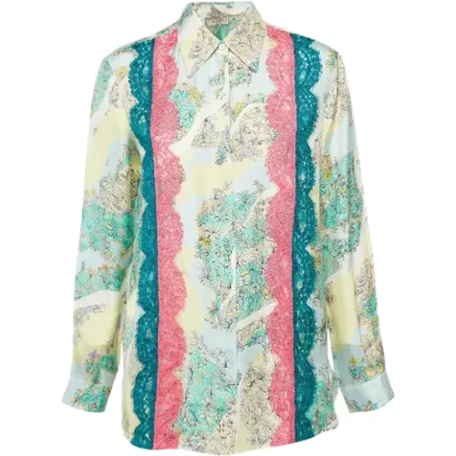 Pre-owned Shirts & Blouses, female, , Size: S Pre-owned Silk tops - Emilio Pucci Pre-owned - Modalova