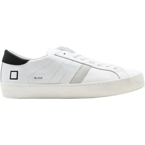 Hill Low Calf Sneakers - Weiß/Schwarz , Herren, Größe: 46 EU - D.a.t.e. - Modalova
