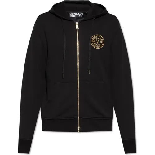 Zip-throughs, male, , Size: S Sweatshirt with logo - Versace Jeans Couture - Modalova