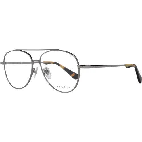 Glasses, male, , Size: ONE SIZE Gunmetal Men's Optical Frames - sandro - Modalova