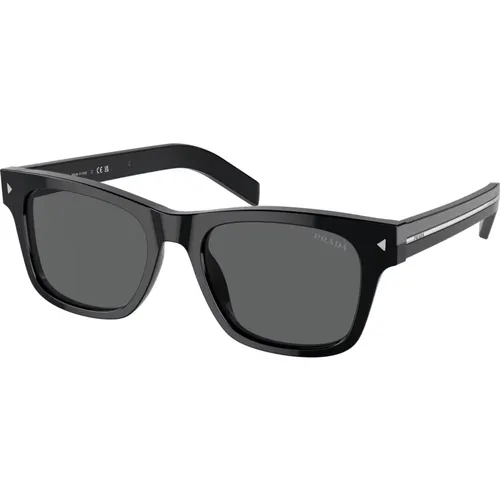 Schwarz/Graue Sonnenbrille A17S Stil , Herren, Größe: 54 MM - Prada - Modalova