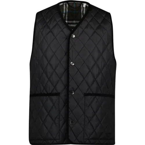 Vests, male, , Size: L Quilted Sleeveless Vest - Burberry - Modalova