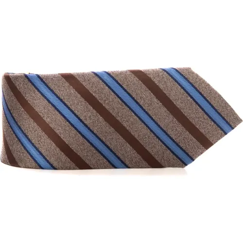 Ties, male, , Size: ONE SIZE Geometrical Fantasy Silk Tie - Canali - Modalova