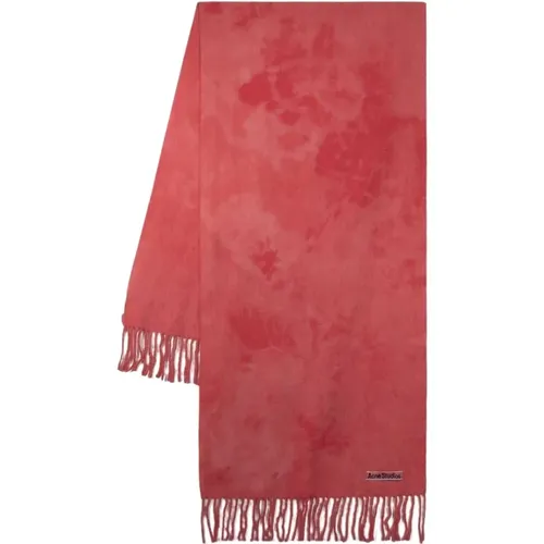 Winter Scarves, female, , Size: ONE SIZE Wool Tie Dye Scarf - Acne Studios - Modalova