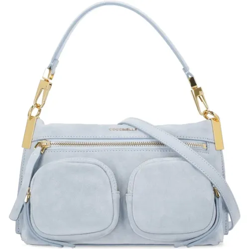 Light Suede Leather Handbag , female, Sizes: ONE SIZE - Coccinelle - Modalova